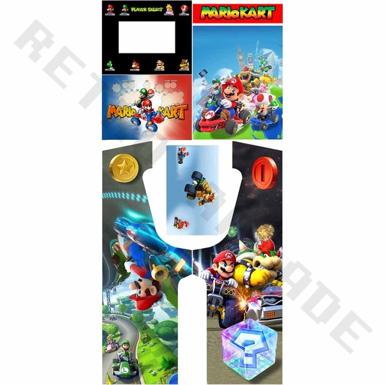 Stickers Mario Universel Pour Borne d'Arcade - UK
