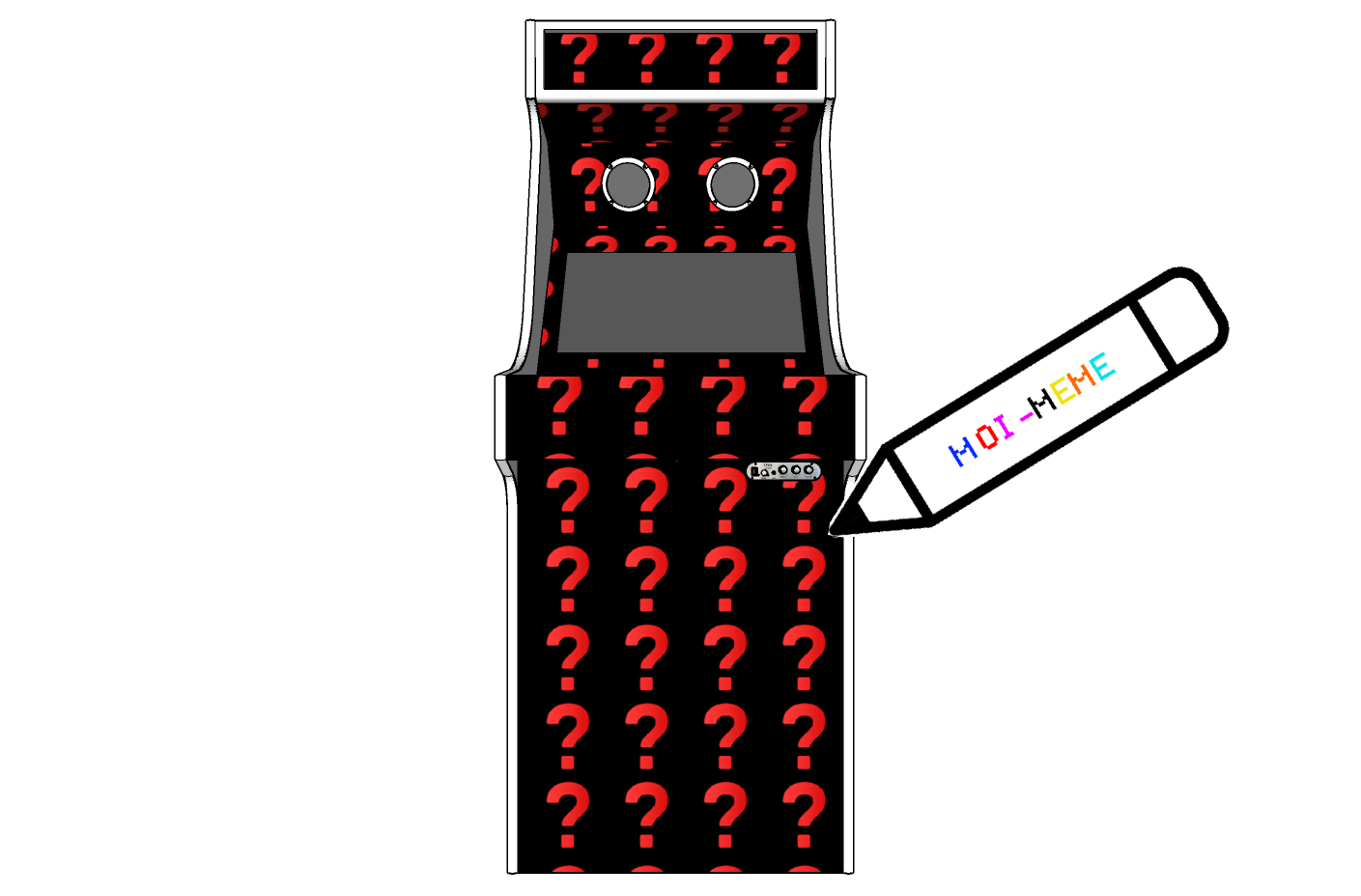 Borne d'arcade personnalisée réalisée pour un client