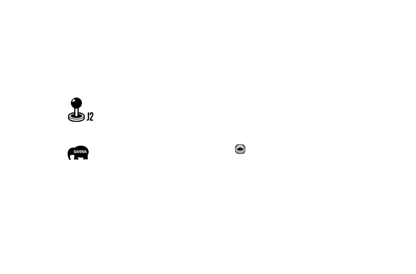 Borne murale arcade avec joystick Sanwa