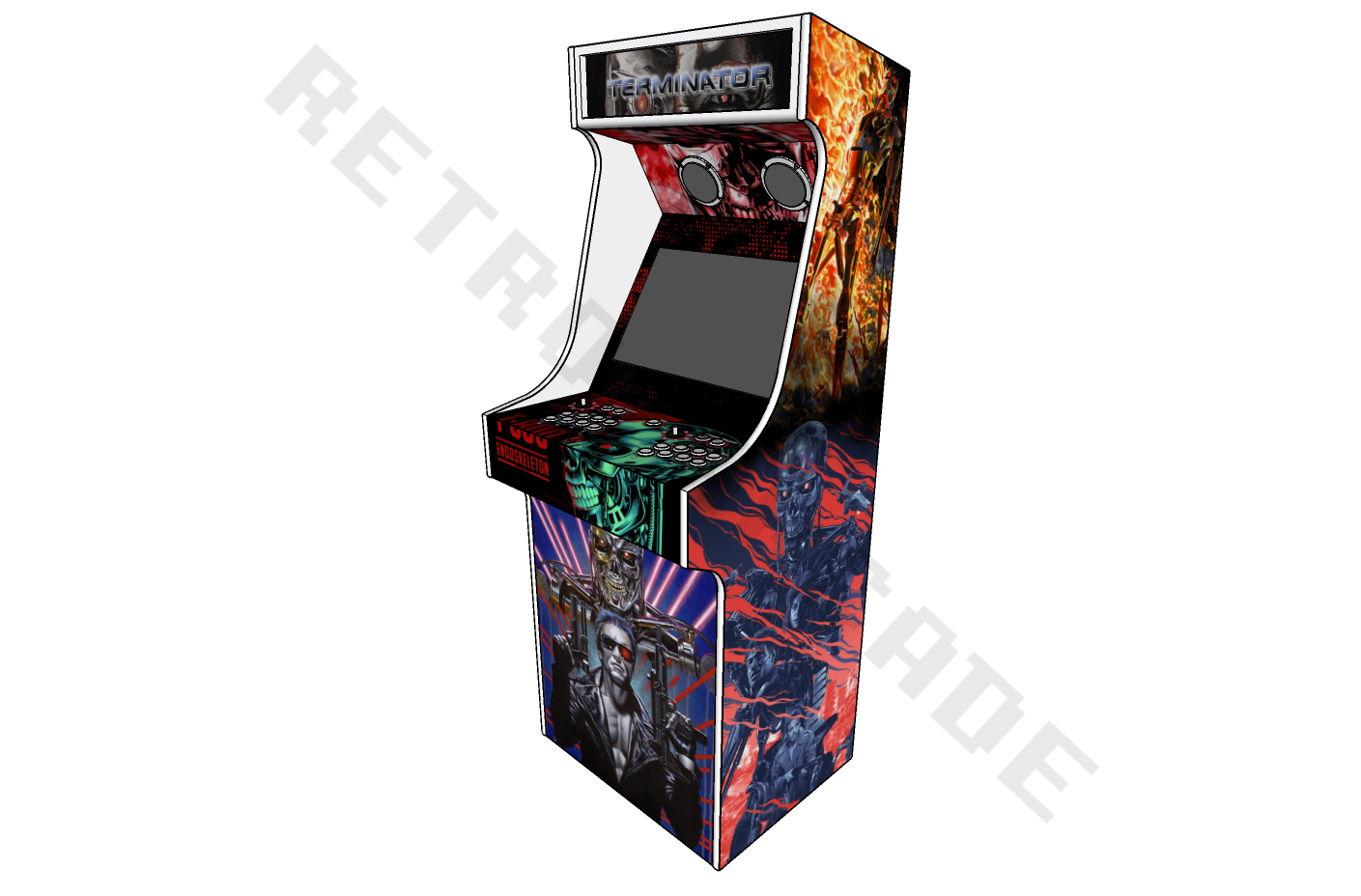 Borne d'arcade Terminator vue gauche