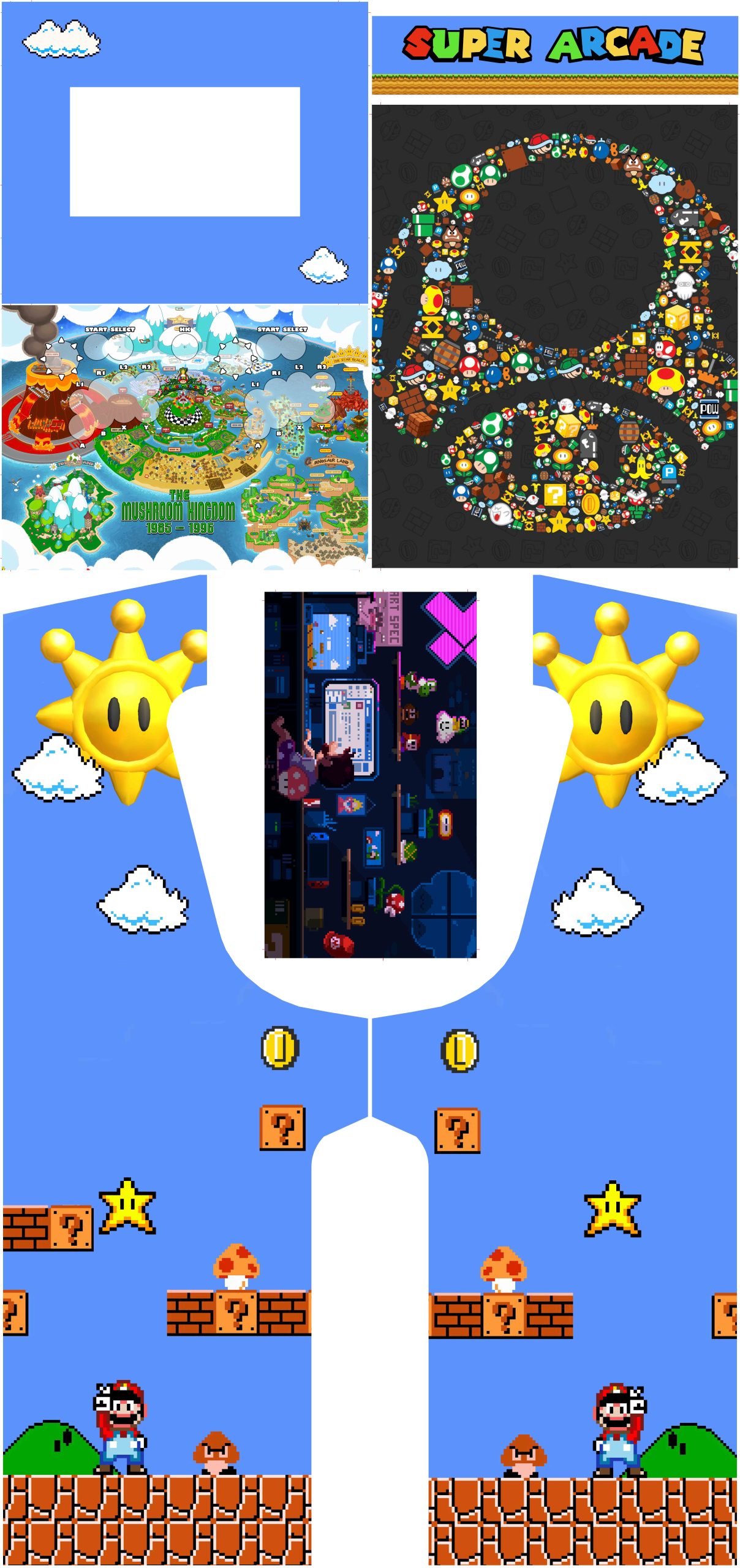 Mario super arcade à plat