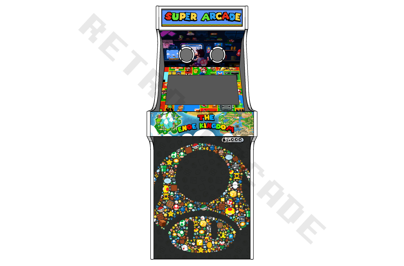 Mario super arcade face