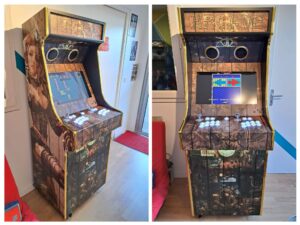 Borne d'arcade Steampunk personnalisée