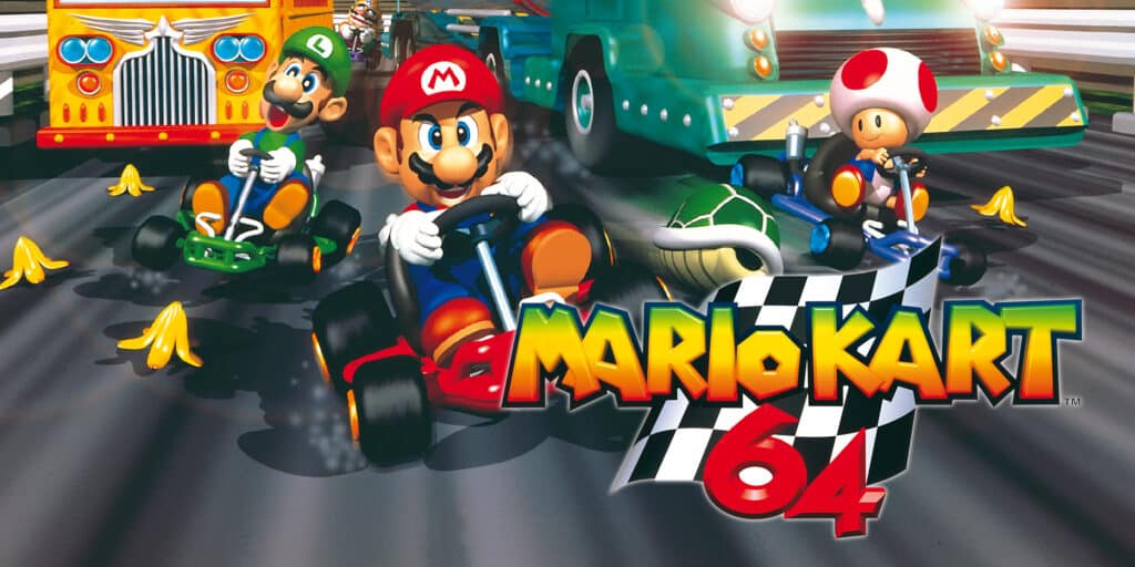 Mario Kart 64 écran de jeu sur Nintendo 64