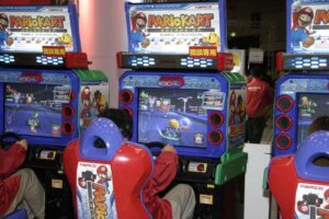 ancienne borne arcade Mario Kart GP