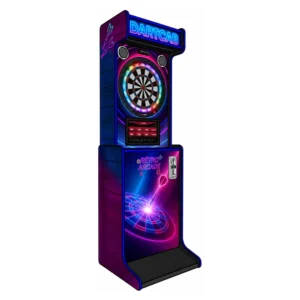 Dartcab professionnel Rétro Arcade – vignette catalogue Dartcab professionnel Rétro Arcade avec monnayeur, vue 3D côté gauche